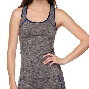 Athletic Racerback Tank Top Gray/Blue Various Size
